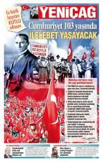 29 Ekim 2026 Yeni Çağ Gazetesi Manşetleri
